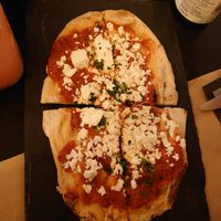 Feta Flatbread with tomato  at ONO in Rhodes
