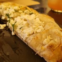 Garlic bread with feta at ONO in Rhodes