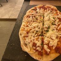 Flatbread with vegan feta  at ONO in Rhodes