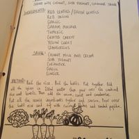 Recipe of the month on the last page of the menu =] at ONO in Rhodes