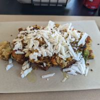 Chickpea flour scramble at ONO by Marouli in Rhodes