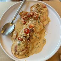 Beetroot ravioli  at ONO by Marouli in Rhodes