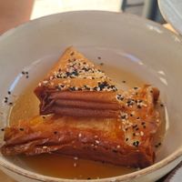 Some tasty "cake" with feto in it. at ONO by Marouli in Rhodes