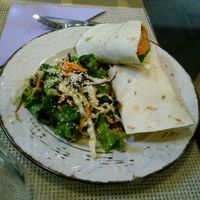 Falafel wrap with salad. at ONO in Rhodes
