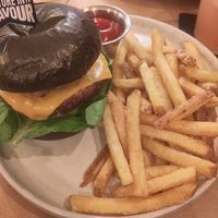 California Burger with fries at ONO by Marouli in Rhodes