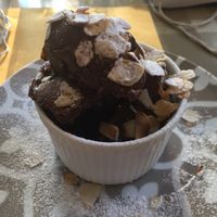 Vegan chocolate ice cream  at ONO in Rhodes