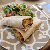 Falafel wrap.. yummy at ONO in Rhodes