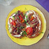 bruschetta at ONO in Rhodes