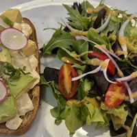 Chickpea 'egg salad' toast at Plants in Taipei