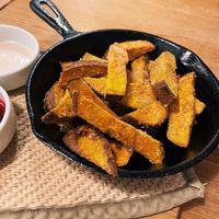 Sweet potato fries with garlic parmesan   at Plants in Taipei