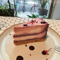 Berry cake, not too sweet but very fulfilling, loved it at Plants in Taipei