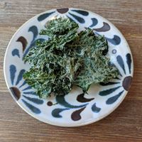 Kale and cheese chips at Plants in Taipei