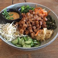Vegan bibimbap at Plants in Taipei