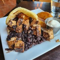 Tropical Vegan Arepa at BienMeSabe Venezuelan Cafe in Chicago