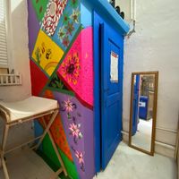 funky bathroom and changing space for kids at Mesa in Esch-sur-alzette