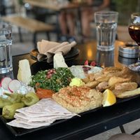 Appetizer platter  at Veganaki in Athens