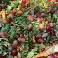 Lentil salad at Veganaki in Athens