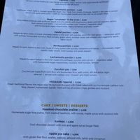 A page from the menu😄Unfortunately I didn't take a photo of other pages at Veganaki in Athens