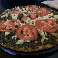 Greek Pesto pizza  at Veganaki in Athens