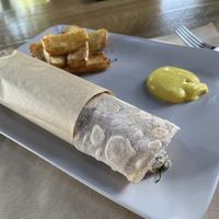 Souvlaki with potatoes  at Veganaki in Athens