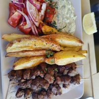 Vegan souvlaki.... Omg delicious!! at Veganaki in Athens