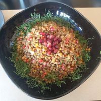 Lentil salad at Veganaki in Athens
