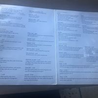 Menu  at Veganaki in Athens