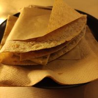 Cheese pitta pocket at Veganaki in Athens