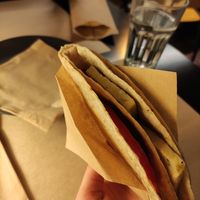 Cheese pitta pocket at Veganaki in Athens