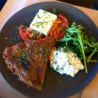 Baked omelette at Veganaki in Athens