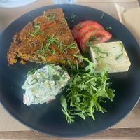 Vegan oven omelette (with home made feta)  at Veganaki in Athens