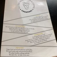 Menu cover  at Veganaki in Athens