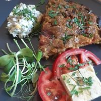 Vegan Omelette at Veganaki in Athens