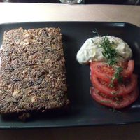 Zucchini pie at Veganaki in Athens