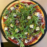 Greek Pizza  at Veganaki in Athens