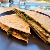 Spinach Pita Pocket at Veganaki in Athens