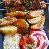 Souvlaki at Veganaki in Athens