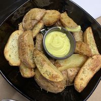 Oil-free potatoes  at Veganaki in Athens