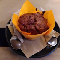 Apple pie muffin at Veganaki in Athens