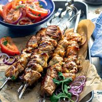 Souvlaki   at Veganaki in Athens