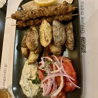 Souvlaki  at Veganaki in Athens