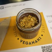 Hazelnut praline   at Veganaki in Athens