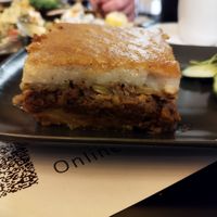 Delicious moussaka! at Veganaki in Athens