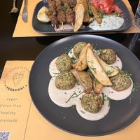 Souvlaki and Keftedakia  at Veganaki in Athens