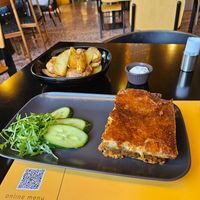 Moussaka with lentils instead of a Vegan meat made it IMHO less authentic. It was tasty but true an original Moussaka. Unfortunately, the potatoes arrived barely warm. at Veganaki in Athens