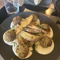 keftedes (meh, pretty much falafel didn't love them!)  at Veganaki in Athens