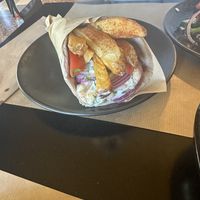 souvlaki wrap (€6) - pretty good  at Veganaki in Athens