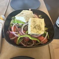 greek salad - amazing with vegan feta!   at Veganaki in Athens