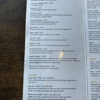 Appetizers menu  at Veganaki in Athens