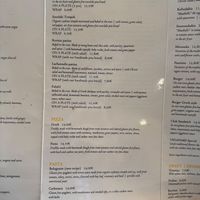 Menu at Veganaki in Athens